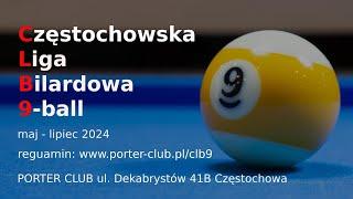 Częstochowska Liga Bilardowa 9 ball # mecz 19B