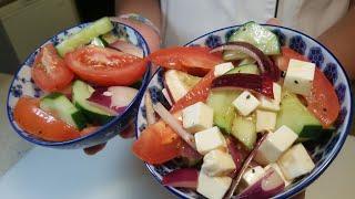 Nena Makes Cucumber Tomato Salad For Larocks Cooking Adventures | Mediterranean Diet