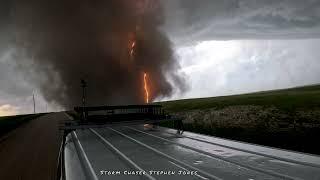 Jaw-Dropping Lightning Captured Inside Tornado [4K]: Kimball, NE| June 28th, 2023
