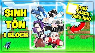 Minecraft Nhưng Sinh Tồn 1 Block Giới Hạn | Siro Và Noob Ruby Tìm Thấy Warden | Mèo Simmy Siêu Pro