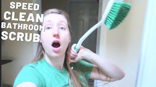 Bathroom Speed Cleaning | postpartum cleaning routine |