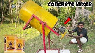 Congrete mixer making | Using old oil barrel  #metalmind #concretemachinery #concretemixer #viral