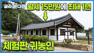 한달에 15만원만 내면, 기와집 한채 '통째로 혼자 사용 가능' | 귀촌하기 전에, 여기 살아보고 결정하자 | 1년 체험판 귀농인 | 한국기행 | #골라듄다큐