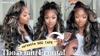 Lay a frontal in 5 MIN with Wig Tape!  Install & Tutorial Beginner friendly ft. Nadula Hair