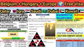 CCC Company Job In Qatar Gulf Asia Company Job Dubai Sobha Company Job Gulf Europe Job Vacancy Today