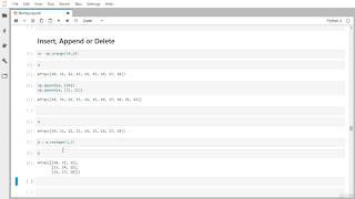 Insert, Append and Delete NumPy array