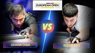 JOHANN CHUA VS KLEDIO KACI | 2024 EUROPEAN OPEN #billiards #nineball #9ballpool #highlights