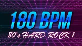 180 BPM - 80's Hard Rock - 4/4 Drum Track - Metronome - Drum Beat