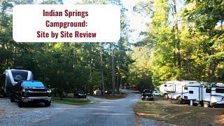 Indian Springs State Park Campground: Site by Site Tour and Review