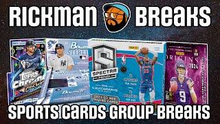  CASE HIT GALORE!  Monday Night Rickman LIVE Group Breaks | NBA  NFL  MLB ️