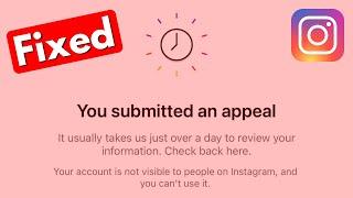 You Submitted An Appeal Instagram | Instagram You Submitted An Appeal Problem Solved