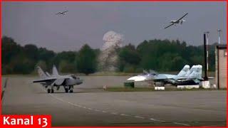 Ukrainian drones first time attack military airfield where MiG-31K, Tu-22M3 were in Russian Ossetia