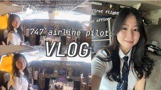 airline pilot vlog // first trip flying the 747!