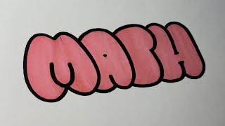 HOW TO DRAW “MATH” IN BUBBLE LETTERS  #art