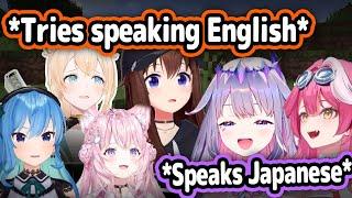 HoloJP Trying To Speak English With HoloEN Is Too Cute and Wholesome 【Hololive】
