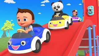 Learning Colors with Little Babies & Zoo Animals Color Car Racing on Hot Wheels Track! 3D Education