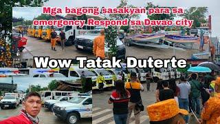 May mga Bagong emergercy vehicle sa Davao city Tatak Duterte