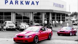 Mustangs leaving SVT Cobra Club  Parkway Ford Show 2015 (3 of 3)