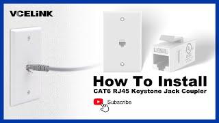 CAT6 RJ45 Keystone Jack Coupler Operating Instruction | VCELINK