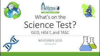 What's on the Science Test? | GED, HiSET, and TASC Science Prep