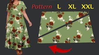  WOW  New Trends Dress Pattern Only 8 minute So Easy Dresses Pattern All Size Dresses