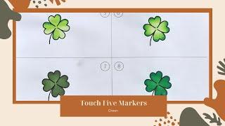 Touch Five Markers | Blending with TouchFive: Green | Colouring in a Four Leaf Clover