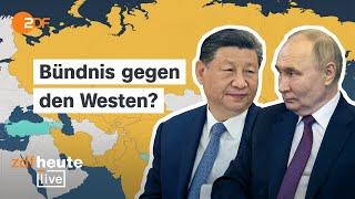 Putin, Xi und weitere Despoten kommen in Astana zusammen. Die Analyse zu dem Gipfel | ZDFheute live