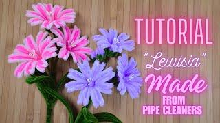 DIY Flowersfrom pipe cleaners | How to make Lewisia with chenille wire