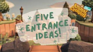 5 Beautiful Island Entrance Ideas // Animal Crossing New Horizons