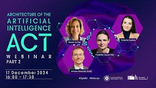 Second Webinar on the architecture of the AI Act