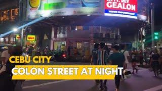 Colon Street in Cebu City at Night