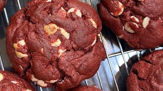 Red Velvet Cookies with Chocolate Chips