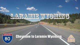 Driving scenic I-80 from Cheyenne to Laramie Wyoming