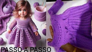 HOW TO CROCHET BABY DRESS FOR PRINCESS STEP BY STEP(TUTORIALS)