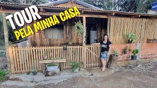 TOUR PELA MINHA CASA PRÓPRIA QUE NÓS MESMO CONSTRUÍMOS #casadecostaneira#casarustica#casapropria