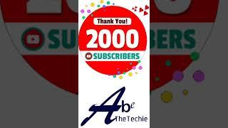 2k subscriber abe the techie