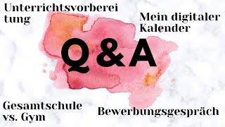 Q & A I Unterrichtsvorbereitung, Bewerbungsgespräch, Referendariat, digitaler Kalender uvm.