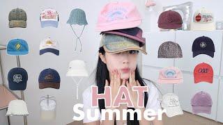 summer hat 모자 장수 왔어요₊˚⊹ᡣ𐭩 데일리하게 자주 써지는 모자부터 귀엽고 시원한 모자까지 21가지 다양하게!