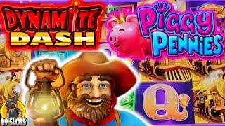  PREPARATE DOBLE la EMOCION Jugamos 2 maquinas ALL ABOARD Dynamite dash VS Piggy Pennies