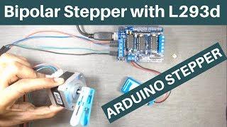 How to connect  bipolar Stepper motor with L293d motor driver and Arduino | NEMA 17 series example