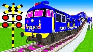 【踏切アニメ】でこぼこの道を走る電車【カンカン】 Railroad Crossing Animation #1
