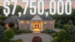 TOURING AN LUXURIOUS MASSIVE COLONIAL $7.7M MEGA MANSION IN CRESSKILL NJ