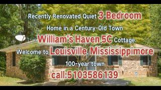 Vacation rentals in Louisville ms Newly Quiet 3Bedroom home in a Century Old Town William'sHaven5C