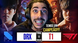 T1 x DRX - MELHOR FINAL DA HISTÓRIA DO WORLDS! (Part. Robo, Jukes, Esa, Brucer)