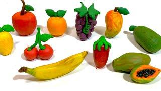 DIY How To Make Realistic Miniature Fruits Using Clay | Fruits Making Tutorial