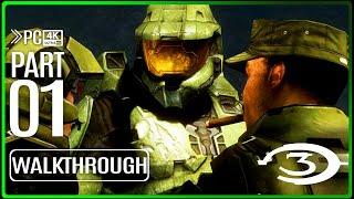 HALO 3 PC Gameplay Walkthrough Part 1 (No Commentary) 4K 60FPS