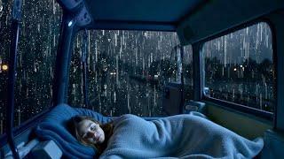 Deep Sleep with Rain & Thunder: Cozy Car Ambience to Beat Insomnia - Rain Sounds for Sleep