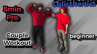 Practice Calisthenics  Couple workout ️‍️  Beginner تمرین دونفره کلیستنیکس  #Workout #Couple