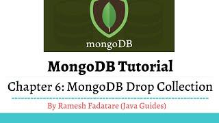 MongoDB Tutorial 6 - MongoDB Drop Collection