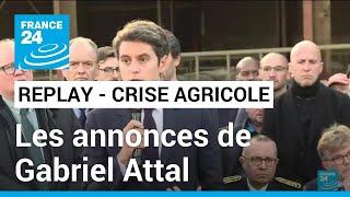 REPLAY - Les annonces du Premier ministre, Gabriel Attal, sur la crise agricole en France